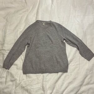 L.L. Bean Light Gray Heather 100% Cashmere Sweater - Women’s Size 1X